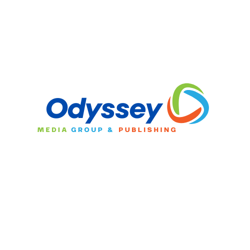 Odyssey Media Group & Publishing Logo Blue Text