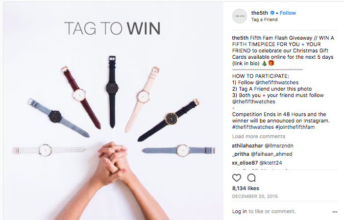 example of an instagram contest